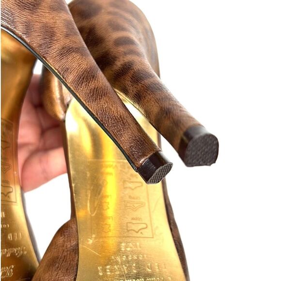 Ted Baker Leather Animal Print Platform High Heel Shoes Pumps US 9,5 - Picture 11 of 14